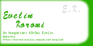 evelin koromi business card
